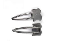 SQMSK 72 * 30 MM 50 Stück Buch Metall Haarspangen Tablett Haarspangen Tablett Haarnadeln mit leerem Tablett runde Lünette Einstellungen Tabletts für Haarnadel