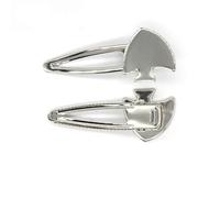SQMSK 72*30MM 50 Uds. Pinzas para el cabello de Metal para pescado, bandeja, pasadores para el cabello, horquillas para el cabello con bandeja en blanco, bandejas de configuración de bisel redondo par