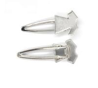 SQMSK 73 * 31 MM 50 Piezas Camiseta Pinzas de Metal para el Cabello Bandeja Pasadores para el Cabello Bandeja Horquillas para el Cabello con Bandeja en Blanco Configuración de Bisel Redondo Bandejas p