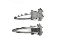 SQMSK 73 * 31 MM 50 Piezas Camiseta Pinzas de Metal para el Cabello Bandeja Pasadores para el Cabello Bandeja Horquillas para el Cabello con Bandeja en Blanco Configuración de Bisel Redondo Bandejas p