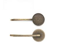SQMSK-accesorios de hierro para joyería DIY, horquilla redonda con fondo de aceite que gotea, Clip para el pelo, Red nueva, carpeta versión coreana roja