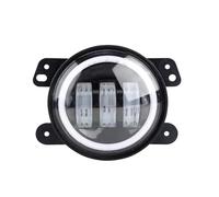Sqnbra Faro antiniebla LED Faro LED Para Coche 4 Pulgadas Luz Antiniebla 30W Con Anillo Halo Blanco DRL Tipo Ojos Ángel Para Jeep Para Wrangler JK, Todoterreno
