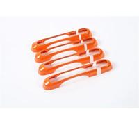 SQNYDH Cubierta Manija Puerta Embellecedor Para Manija De Puerta Auto Para Jeep Para Renegade 2015+ Delantero Trasero Exterior Lateral Pegatinas Coche Exterior Embellecedor(Orange 2)