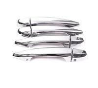 SQNYDH Cubierta Manija Puerta Embellecedor Para Manija De Puerta Coche Para X5 2014-2018 Y X6 2015-2019 Decoración Protector Aspecto Fibra Carbono Coche Exterior Embellecedor(Plata)