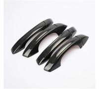 SQNYDH Cubierta Manija Puerta Embellecedor Para Manija Puerta Coche Para Skoda Para Octavia A7 Para VW Para Golf 7 2014-2019 Cubiertas Decorativas Plata Protector Coche Exterior Embellecedor(negro 2)