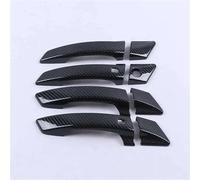 SQNYDH Cubierta Manija Puerta Embellecedor Para Manijas De Puerta Auto Para CHANGAN CX70 CS55 CS75 CS95 Cubiertas Decorativas Protector Aspecto Fibra Carbono Coche Exterior Embellecedor(negro 3)