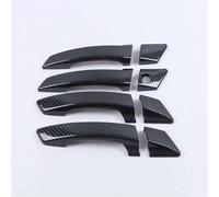 SQNYDH Cubierta Manija Puerta Embellecedor Para Manijas De Puerta Auto Para CHANGAN CX70 CS55 CS75 CS95 Cubiertas Decorativas Protector Aspecto Fibra Carbono Coche Exterior Embellecedor(negro 1)