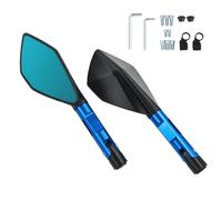 SQNYDH Espejo retrovisor Espejos Retrovisores Laterales para Motocicleta para Suzuki GSXS 750 GSR 600 Juego de Espejos(Azul)