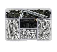 SQNYDH Fijación Tornillos De Carenado para Yamaha TMAX530DX TMAX 530 DX TMAX530 DX, Kits De Tornillos De Carenado Fijaciones Y Tornillos De Carrocería. Motocicleta Tuercas Pernos(Plata)