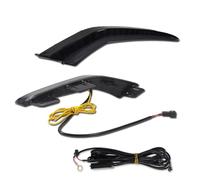 SQOFHA Intermitente lateral Para Toyota Para Corolla L LE Para XLE Para Levin 2019-2024 Blanco Ámbar Señal Giro Coche DRL Luz LED Conducción Diurna Lámpara(Smoked Lens)