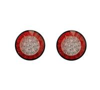 SQOFJDF Indicador Retrovisor Remolque Camión Autobús Parada Coche Señal De Giro, Luz Trasera 2x E4 95mm, Luces Traseras Redondas Alto Brillo 12V LED Roja Ámbar Giro Intermitentes