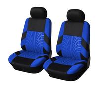 SQOFJDF Protector Asiento Fundas Asientos para Ford para S-MAX Tire Track Style Par Delantero Fundas De Asiento Coche Universal Se Adapta A La Mayoría Los Coches(Azul)