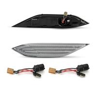 SQOFJGIGN Espejo Lateral para Cayenne 958 2011 2012 2013 2014 Luz Guardabarros Frontal Coche Luz Giro Única Lámpara Luz Marcador(Plata)