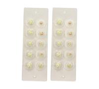SQOYEI 10/20 Piezas Acupuncture Semillas de Oreja Parche Transparente, Viajes Semillas Prensa Orejas Portable Masaje de Oídos Decorativo(Yellow - 20PCS)