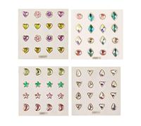 SQOYEI Acupuncture Semillas de Oreja No Requiere Perforación, Estimulación del Estrés Semillas Prensa Orejas Duraderas Masaje de Oídos Alivian Dolores de Cabeza(C-64pcs)