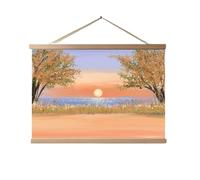 SQOYEI Cuadro Enrollable Tapa Contador Luz, Residencia Tapa Cuadro Electrico Decorativo, Reutilizable Cubre Cuadro Electrico Mural(50 * 40cm,Landscape F)