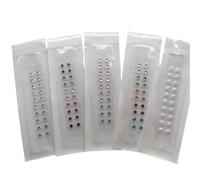 SQOYEI Parche Transparente Semillas Prensa Orejas para Masaje de Oídos Duradero Acupuncture Semillas de Oreja Espectáculos Al Aire Libre(Mixed - 100 pcs)