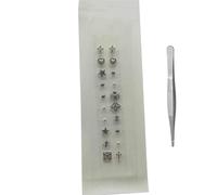 SQOYEI Resistente Al Sudor Semillas Prensa Orejas Pegatina Transparente Duradero Y Portátil Acupuncture Semillas de Oreja Con Pinzas Promueve El Sueño(Punk style - 20 pcs)