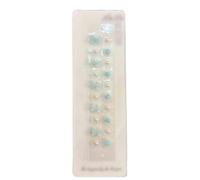 SQOYEI Semillas Prensa Orejas Duraderas Impermeables Modernas Acupuncture Semillas de Oreja Decoración Diaria para Reflexología Masaje de Oídos(Blue - 20 pcs)