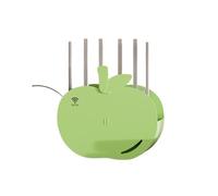 SQQCREATO Caja Router Pared Caja de almacenamiento con forma Apple for enrutador, organizador inalámbrico for decodificador TV, regleta enchufe oculta(Green)