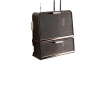 SQQCREATO Caja Router Pared Caja de almacenamiento for enrutador Wifi inalámbrico for colgar en la pared, caja Cable, soporte alimentación, organizador, tablero enchufe(Coffee Set1)