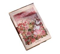 SQQCREATO Libretas Bonitas Minicuaderno portátil rosa dulce, serie Manor, páginas en blanco, exquisito diario, bloc de notas, cuaderno for estudiantes, lindo libro bolsillo