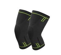 SQQCREATO Rodilleras 1 par de rodilleras deportivas silicona antideslizantes for correr, andar en bicicleta y baloncesto(Green,XL)