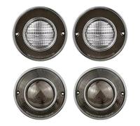 SQRHDF Luces circulación Diurna LED 4 piezas de luces traseras coche para Corvette C3 1975-1979, conjunto, cubierta marcha atrás sin bombilla Faros antiniebla Coche(4Pcs Smoke)