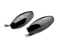 SQRHDF Luces Giro Indicadoras Lámpara Intermitente Lateral, Luz De Repetición Para JAGUAR XK8 S-type XK 8/XKR, Luces LED Dinámicas Señal Giro, 2x Intermitente espejo(Smoky-black)