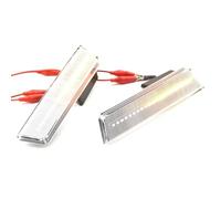 SQRHDF Luces Giro Indicadoras Lámpara LED de posición lateral, luces dinámicas señal giro para Dodge para Challenger 2008-2014 para cargador 2011-2014 Intermitente espejo(Crystal white)