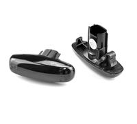 SQRHDF Luces Giro Indicadoras Luces LED De Posición Lateral Dinámicas, 12V, Para Toyota Para Yaris Para Vios, Señal Giro Fluctuante, Repetidor Intermitente espejo(Smoky-black)