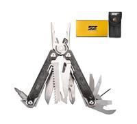 SQT 2048 Multiherramienta 20 en 1, regalos para hombres, plegable y autobloqueante, multiherramienta profesional para bricolaje, campamento al aire libre y reparaciones del hogar, color negro