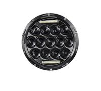 SQTGJJJ Faros motocicleta Faro redondo para motocicleta de 7 pulgadas, luces LED, lámpara Halo DRL para Himalayan 400 411 para, faro para Moto 7" Faros Moto Faros(Negro 1PC)