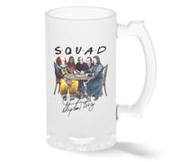 Squad horror movies inspired by stephen king book signature Taza de cristal pintado transparente Taza para de Beer 500ml