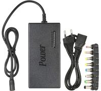 SQUADO Adaptador de CA universal para cargador de computadora portátil de 120W con 8 convertidores de enchufe de CC de 12 V a 24 V Cargador portátil ajustable Enchufe europeo