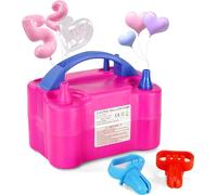 SQUADO Bomba para globos eléctrica, inflador de globos eléctrico con accesorios decorativos, bomba de globos eléctrica, 2 modos, inflador de globos para decoración de cumpleaños y fiestas