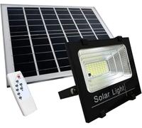 SQUADO - Foco de LED de 100W SMD con Panel Solar, Sensor Crepuscular y Control Remoto