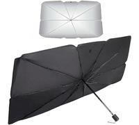 SQUADO - Paraguas parasol para coche, plegable, protege el salpicadero, cubre parabrisas con pantalla de rayos UV, anticalor, universal, para todos los tipos de coches