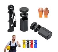 Squadrette per Scale Alte per Squadra da Carpentiere, Strumento Esagonale in Alluminio per il Tracciamento dei Montanti delle Scale, con Supporto Anti-Smarrimento, Dima Antiscivolo (B)