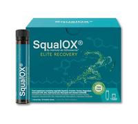 SqualOX® Elite Recovery - Suplemento post-entreno con Creatina, Taurina, Escualeno, Polifenoles, Magnesio, Zinc, Coenzima Q10 y Vitaminas C, D, E y B6 | Recuperación muscular | 28 Dosis bebibles