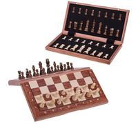 Square - Ajedrez de Madera - MAGNÉTICO 380 Caoba + 2 x Extra Damas - Tablero de ajedrez - 38 x 38 cm & Piezas de ajedrez