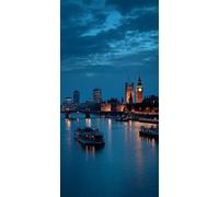 Square Diamond Painting Río Támesis 5D Full Drill Pintura de Diamante Paisaje Nocturno de Londres para Adultos 80x200cm, DIY Diamond Painting Adultos para Decoración de Pared del Hogar (SQ849)