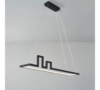 Square LED Linear Chandelier Dimmable Tower Pendant Light Chandeliers Adjustable Kitchen Island Lighting Compatible with Dining Living Room