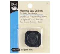Square Magnetic Snap 1-1/8" 1/Pkg-Black