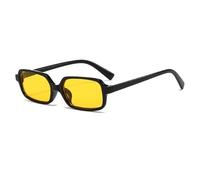 Square Men's And Women's Sunglasses Small Frame Shopping Commuter Sun Glasses, amarillo, medium