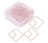 Square Metal Paper Clip Lightweight Portable Office Clip for File Classification Iron Wire