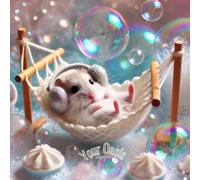 SQUARE NOTEBOOK 6x6 in (15x15 cm), Ruled White Paper, Glossy finish, RELAX BUBBLES - Your Oasis of Tranquility