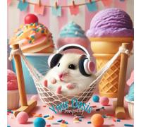 SQUARE NOTEBOOK 6x6 inches, Dotted Paper, Opaque finish, ICE CREAM TIME - Your Oasis of Tranquility