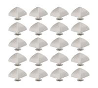 Square Pointed Screw Rivets Set hochwertige Zinklegierung Pyramiden Punk Nieten für Lederwaren Reparatur und Dekoration von Taschen Gürteln Accessoires 15mm 20 Stück (Plata)