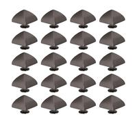 Square Pointed Screw Rivets Set hochwertige Zinklegierung Pyramiden Punk Nieten für Lederwaren Reparatur und Dekoration von Taschen Gürteln Accessoires 15mm 20 Stück (Plata Negro)